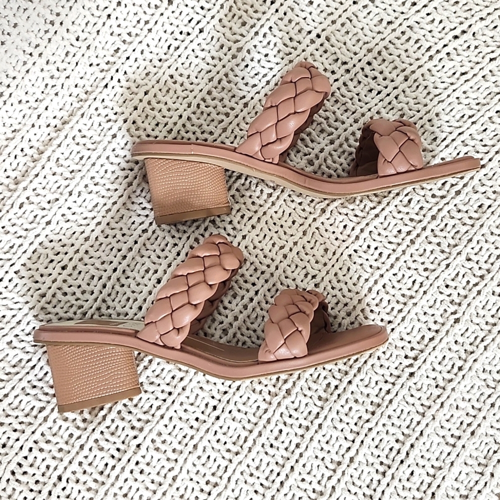 Dolce Vita Tan Braided Two-Strap Sandal, Size 6 - Picture 3 of 7